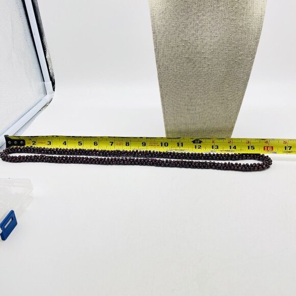 Purple Glass Beaded Necklace Clusters Classic Career Cosplay LARP - Picture 4 of 7